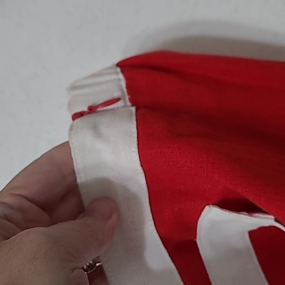 NWT Bagatelle Collection Red Linen Blend Faux Wrap Skirt With White Trim size XL - Picture 3 of 10
